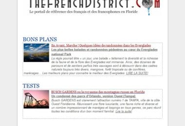 La newsletter French District Floride du Mardi 17 Novembre 2009 - The French District - La newsletter - Mardi 17 Novembre 2009