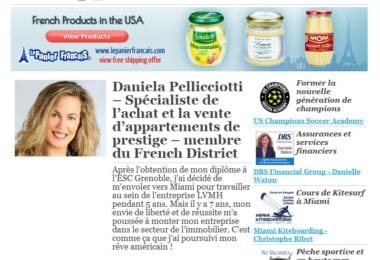 La newsletter French District Floride du Mardi 2 Septembre 2014 - Networking et Bonnes Adresses en Floride