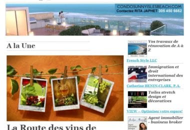 La newsletter French District Floride du Mardi 21 Janvier 2014 - La Route des vins de Floride