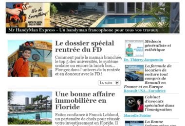 La newsletter French District Floride du Mardi 22 Août 2017 - Le dossier spécial rentrée