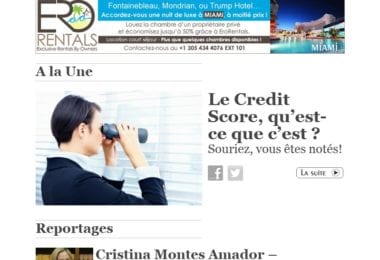 La newsletter French District Floride du Mardi 22 Octobre 2013 - Mon credit score est de 683