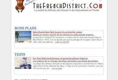 La newsletter French District Floride du Mardi 24 Novembre 2009 - The French District - La newsletter - Mardi 24 Novembre 2009