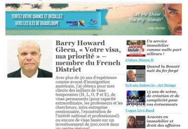 La newsletter French District Floride du Mardi 26 Août 2014 - Networking et Bonnes Adresses en Floride