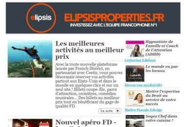 La newsletter French District Floride du Mardi 26 Avril 2016 - Apero et experiences nouvelles