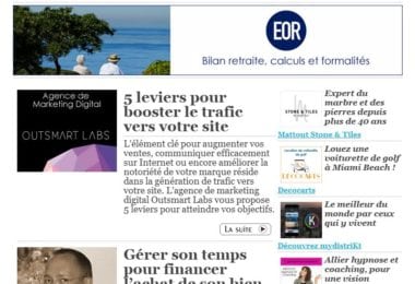 La newsletter French District Floride du Mardi 26 Janvier 2016 - 5 leviers pour atteindre vos objectifs