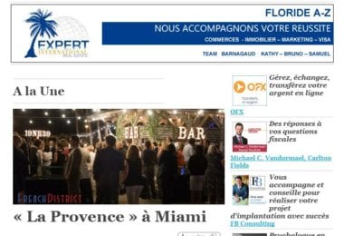 La newsletter French District Floride du Mardi 28 Novembre 2017 - La Provence à Miami