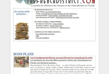 La newsletter French District Floride du Mardi 3 Novembre 2009 - The French District - La newsletter - Mardi 3 Novembre 2009