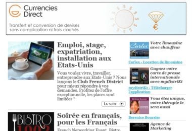 La newsletter French District Floride du Mardi 3 Novembre 2015 - Soiree entre Francais et tout pour votre site Internet