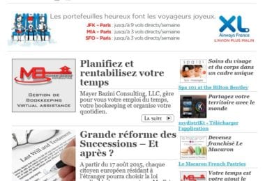 La newsletter French District Floride du Mardi 30 Juin 2015 - Networking et Bonnes Adresses en Floride