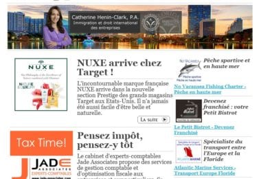 La newsletter French District Floride du Mardi 31 Mars 2015 - Networking et Bonnes Adresses en Floride