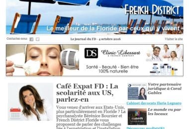 La newsletter French District Floride du Mardi 4 Octobre 2016 - L’ecole aux Etats-Unis