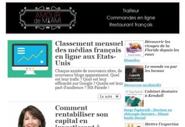 La newsletter French District Floride du Mardi 5 Avril 2016 - Bien investir a Miami