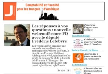 La newsletter French District Floride du Mardi 7 Avril 2015 - Networking et Bonnes Adresses en Floride