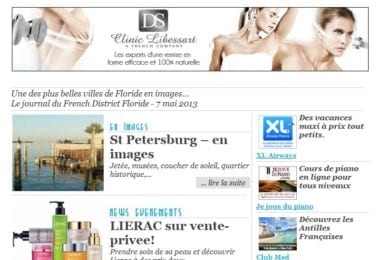 La newsletter French District Floride du Mardi 7 Mai 2013 - Une des plus belles villes de Floride en images...