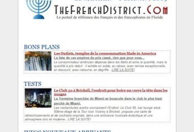 La newsletter French District Floride du Mardi 8 Décembre 2009 - The French District - La newsletter - 1er decembre 2009