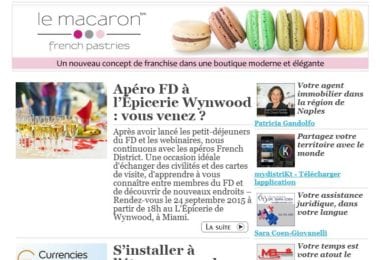 La newsletter French District Floride du Mardi 8 Septembre 2015 - Networking et Bonnes Adresses en Floride