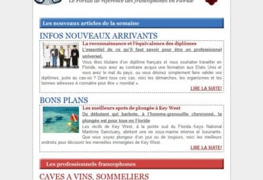 La newsletter French District Floride du Mardi 9 Février 2010 - The French District - La newsletter - Mardi 9 Février 2010