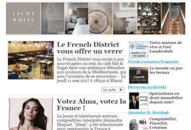 La newsletter French District Floride du Mardi 9 Mai 2017 - C’est là que ça se passe