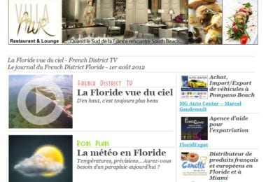 La newsletter French District Floride du Mercredi 1 Août 2012 - La Floride vue du ciel - French District Floride