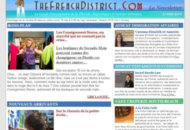 La newsletter French District Floride du Mercredi 11 Mai 2011 - Shopping moins cher