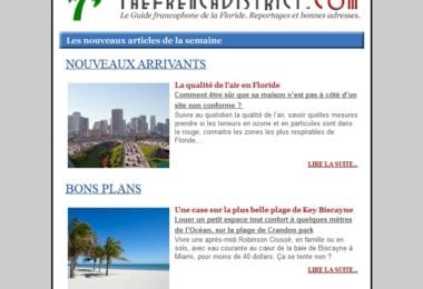 La newsletter French District Floride du Mercredi 12 Mai 2010 - The French District - La newsletter - Mercredi 12 Mai 2010
