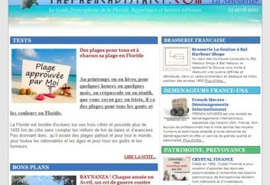 La newsletter French District Floride du Mercredi 13 Avril 2011 - Des plages pour tous les gouts