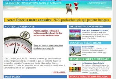 La newsletter French District Floride du Mercredi 14 Décembre 2011 - Parler anglais