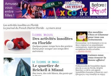 La newsletter French District Floride du Mercredi 14 Mars 2012 - Les activites insolites en Floride - French District Floride