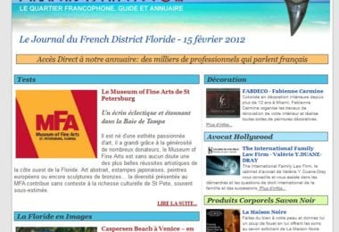 La newsletter French District Floride du Mercredi 15 Février 2012 - Special cote ouest - French District Floride