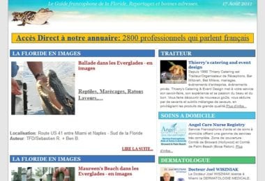 La newsletter French District Floride du Mercredi 17 Août 2011 - Les Everglades a pied et en images - French District