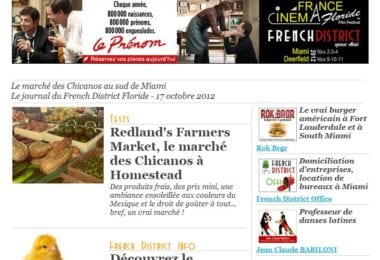 La newsletter French District Floride du Mercredi 17 Octobre 2012 - Le marche des Chicanos au sud de Miami