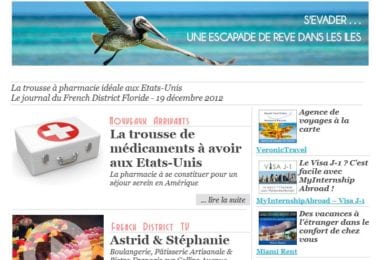 La newsletter French District Floride du Mercredi 19 Décembre 2012 - La trousse a pharmacie ideale aux Etats-Unis
