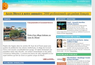 La newsletter French District Floride du Mercredi 19 Octobre 2011 - Une journee a Coconut Grove - French District