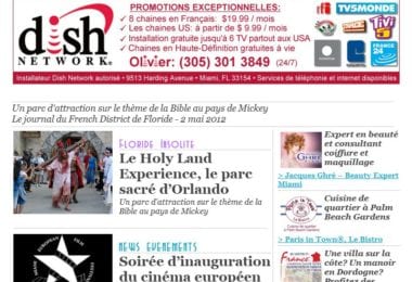 La newsletter French District Floride du Mercredi 2 Mai 2012 - Un parc d'attraction sur le thème de la Bible au pays de Mickey - Le journal du French District de Floride