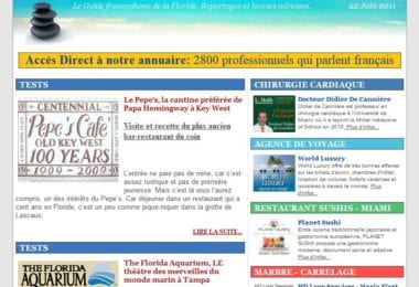 La newsletter French District Floride du Mercredi 22 Juin 2011 - Cantine a Key West