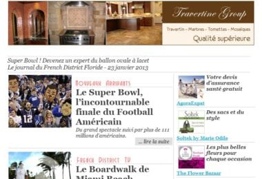 La newsletter French District Floride du Mercredi 23 Janvier 2013 - Super Bowl ! Devenez un expert du ballon ovale a lacet