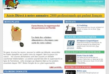 La newsletter French District Floride du Mercredi 23 Novembre 2011 - Farm Stores