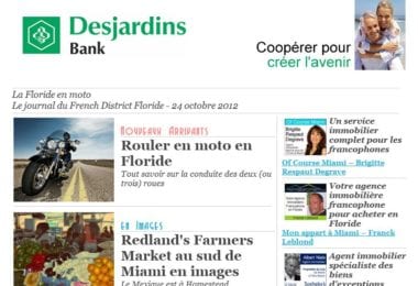 La newsletter French District Floride du Mercredi 24 Octobre 2012 - La Floride en moto