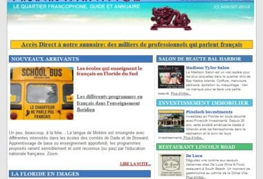 La newsletter French District Floride du Mercredi 25 Janvier 2012 - Les ecoles francophones en Floride du Sud - French District