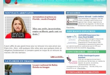 La newsletter French District Floride du Mercredi 25 Mai 2011 - A la une : Arrestation et prison en Floride