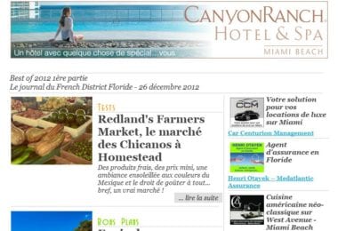 La newsletter French District Floride du Mercredi 26 Décembre 2012 - Best of 2012 1ere partie