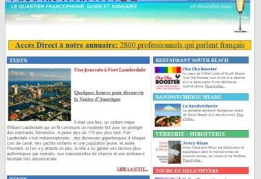 La newsletter French District Floride du Mercredi 28 Décembre 2011 - Best of des journées French District en Floride - Fort Lauderdale
