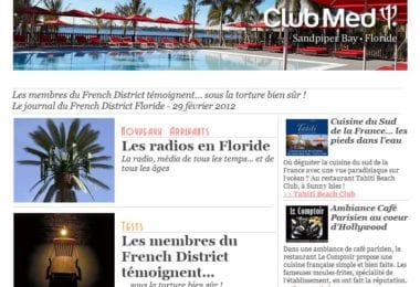 La newsletter French District Floride du Mercredi 29 Février 2012 - Les membres du French District temoignent... sous la torture bien sur - French District Floride