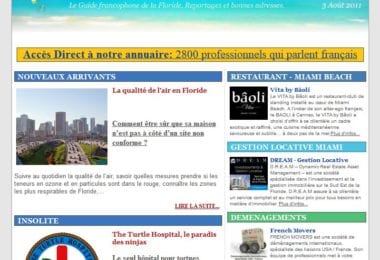 La newsletter French District Floride du Mercredi 3 Août 2011 - L’air de Floride est-il respirable ? – French District