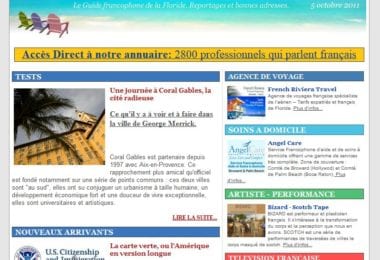 La newsletter French District Floride du Mercredi 5 Octobre 2011 - Une journee a Coral Gables – French District