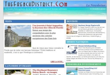 La newsletter French District Floride du Mercredi 6 Octobre 2010 - Visite de Saint Augustine et le musée Morikami en images - The French District