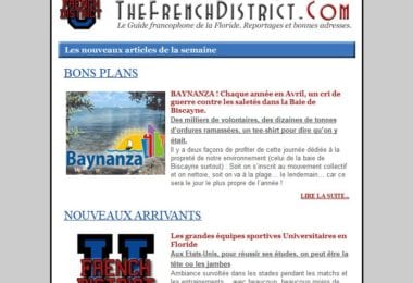 La newsletter French District Floride du Mercredi 7 Avril 2010 - Baynanza 2010 et les sports universitaires - le French District