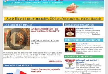 La newsletter French District Floride du Mercredi 7 Décembre 2011 - Art Basel