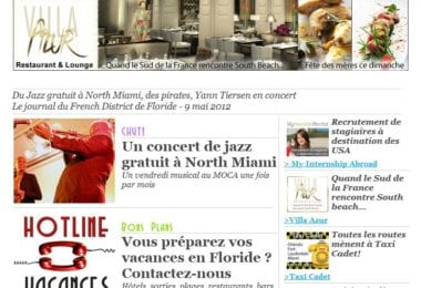 La newsletter French District Floride du Mercredi 9 Mai 2012 - Du Jazz gratuit – French District Floride