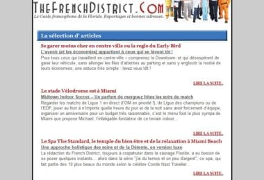La newsletter French District Floride du Vendredi 20 Août 2010 - La séléction du French District